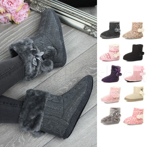 Womens ladies pom pom fur