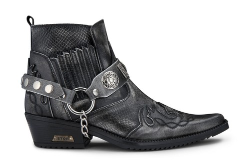 Mens leather cowboy ankle - cowboy,