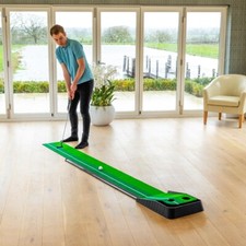 FORZADual Speed Golf Putting Mat 10ft- Portable Training Mat For Perfect Putting