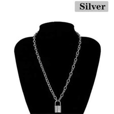 Stylish silver padlock pendant - stylish,