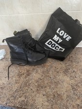 Doctor Martins Air Wait Boots Black Leather Size 11 EU 44 Not Been Worn 