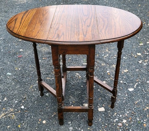 Antique oak occasional tea - occasional,