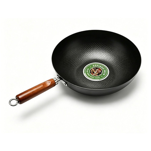 Cast iron wok - iron, 32cm