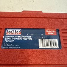 Sealey SMC4 Motorcycle Chain Splitter & Riveting Tool Set - Heavy-Duty