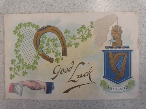 1909 irish good luck postcard - 1909,