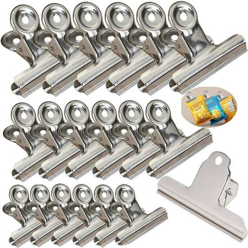 Chrome metal silver grip clip - silver,