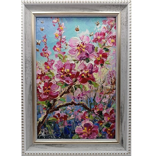 Original oil painting flowers - original,