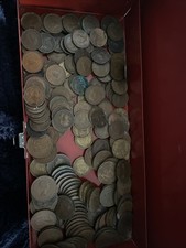 Coins Lots Pre Decimal Old Farthing Half Penny and 3d Coins Job Lot