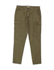 FRED MELLO Womens Slim Cargo Trousers W30 L28 Khaki Cotton BG04