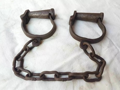 Heavy chain leg cuffs - -chain,
