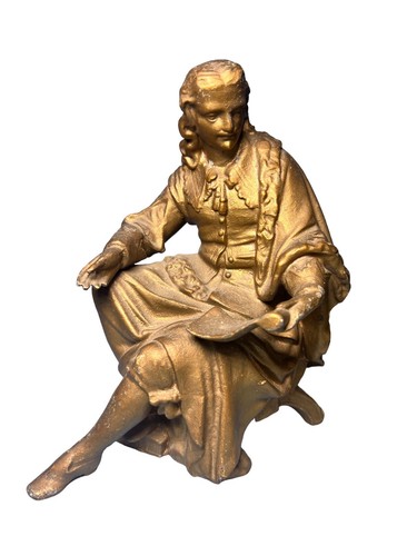 Antique bronzed spelter statue - antique,