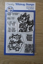 Whimsy Stamps clear stamp set 4"x6" Dustin Pike Birfday Dragons