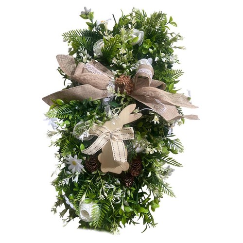 Easter bunny wreath front door - bunny,