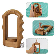 360° Rotating Wood Model Work Holder Miniature Painting Handle for Soldiers Hand