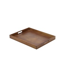 Tray Black Acacia Wood Butlers
