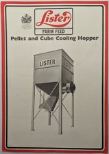 Original Lister Farm Feed Pellet & Cupe Cooling Hopper Brochure, UK Market, 1978