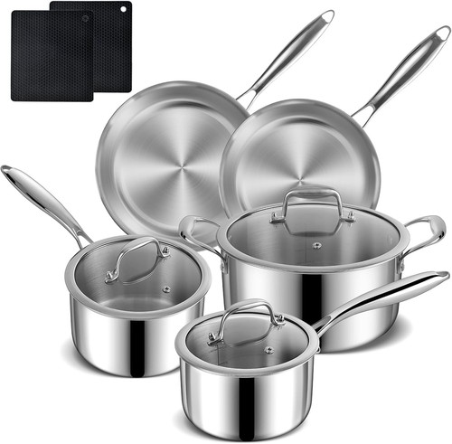 10pcs stainless steel pot - stainless, and