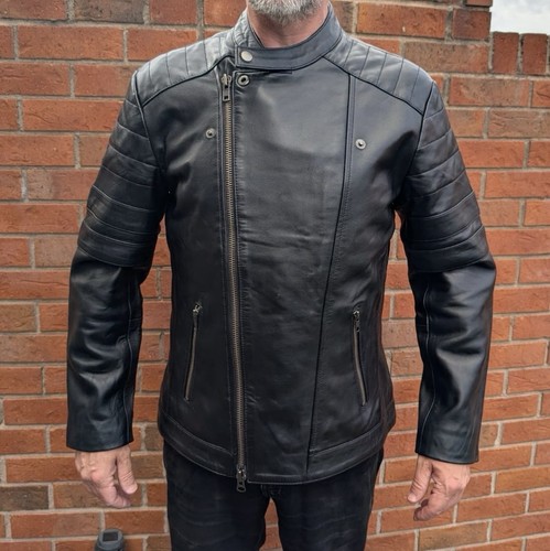 Cafe racer biker - racer, leather