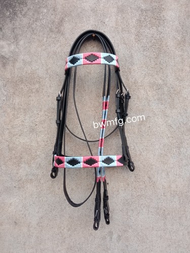 Hand embroidered leather - hand-embroidered, horse