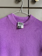 Vintage VERSACE Jeans Couture Short Sleeve Soft & Fluffy Turtleneck Jumper - M