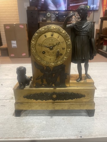 French empire mantel clock - french,