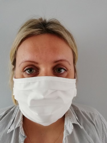 White 100 cotton face - 100%, mask