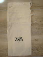 5 x Zara Branded Small Fabric Drawstring Dust Bag Cover for Handbags Shoes NEW