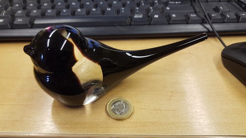 Glass bird ornament - glass,