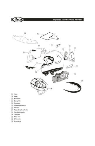 Arai helmet spare - arai,