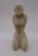 Alabaster Nude Woman Figurine - with makers stamp
