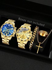 5pc Men Watch Luxury Bracelet