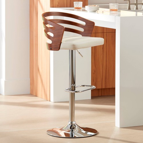 Walnut swivel bar stool - stool, 33