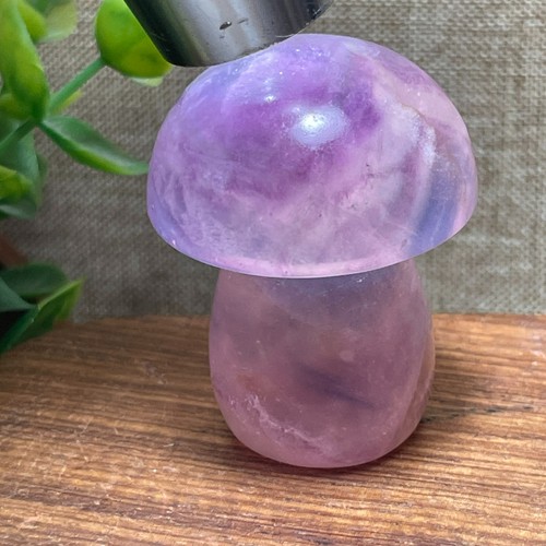 Rainbow fluorite stone - stone, carved