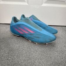 Adidas X Speedflow.3 Laceless FG Football Boots Size UK7 Blue 