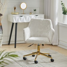 Occasional Ice Crushed Velvet Home Office Chair Swivel Adjustable Computer Chair