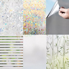 5M Bubble Free Frosted Window Film Privacy Self Adhesive Etched Glass Vinyl-Film