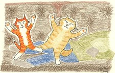 Card C6: "Tumbling Cats"