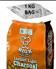 1 xInstant Lighting Charcoal 1kg  BBQ Open Fire Outdoor Cooking Light The Bag