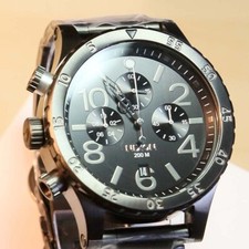 NEW Authentic NIXON Watch Mens 48-20 CHRONO Gunmetal A486-632 GIFT FAST SHIPPING