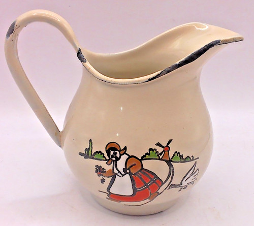 Vintage enameled tin - enameled,