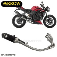 Full exhaust TRIUMPH STREET TRIPLE 765 RS 2023 2024 ARROW ALU Black RC CC VELOCE