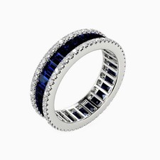 5 Ct Baguette Blue Sapphire