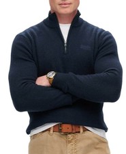 Superdry Mens Wool Blend Half