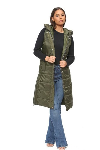 Womens ladies long line hooded - womens,