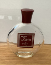 Vintage Lalique Worth Miss Worth  4 Fl. Oz. Empty Perfume Bottle #P12.