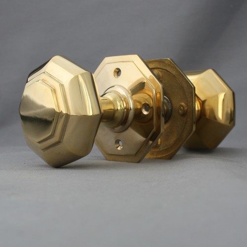 Georgian octagonal door knobs - octagonal,
