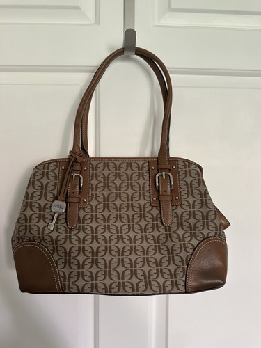 Fossil monogram handbag with