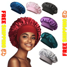 1x Silk Bonnet For Women Satin Lined Hair Bonnets Soft Hair Wrap Night Sleep Hat