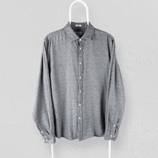 Hartford Alternative Classics Grey Floral Shirt Long Sleeve Mens XL Slim Fit