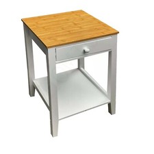 HOMION WHITE BEDSIDE TABLE